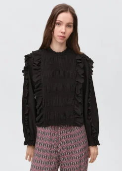 MANGO Koszule I Bluzki*Lejąca bluzka z marszczeniem