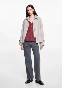 MANGO Koszule I Bluzki*Lejąca bluzka z marszczeniem