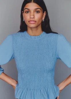 MANGO Koszule I Bluzki*Lejąca bluzka z marszczeniem