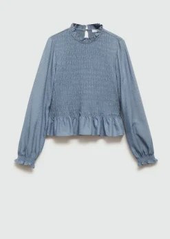 MANGO Koszule I Bluzki*Lejąca bluzka z marszczeniem