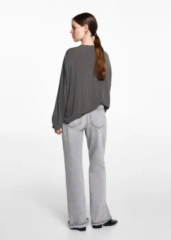 MANGO Koszule I Bluzki*Lejąca bluzka z wiązaniem pod szyją