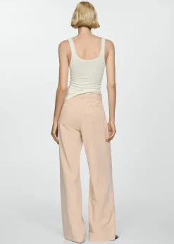 MANGO Dżinsy|Spodnie*Lejące spodnie wideleg z paskiem