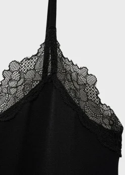 MANGO Topy*Lejący top z koronką