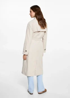 MANGO Płaszcze I Kurtki*Lejący trencz z paskiem