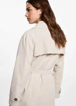 MANGO Płaszcze I Kurtki*Lejący trencz z paskiem