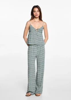 MANGO Koszule I Bluzki*Lejący wzorzysty top