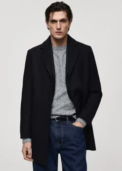 MANGO Płaszcze*Lekki płaszcz z wełny z recyklingu