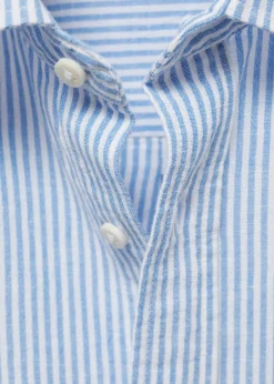 MANGO Koszule*Lniana koszula w paski