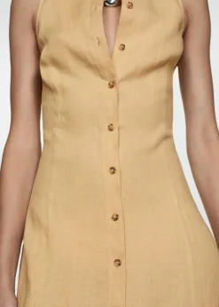 MANGO Sukienki I Kombinezony*Lniana koszulowa sukienka