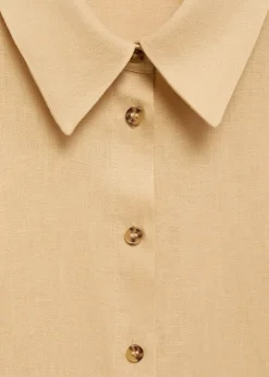 MANGO Sukienki I Kombinezony*Lniana koszulowa sukienka