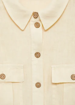 MANGO Sukienki I Kombinezony*Lniana koszulowa sukienka