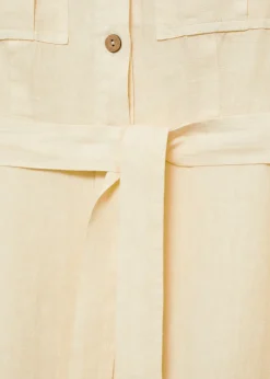 MANGO Sukienki I Kombinezony*Lniana koszulowa sukienka