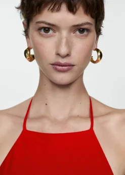 MANGO Sukienki I Kombinezony*Lniana sukienka z dekoltem halter