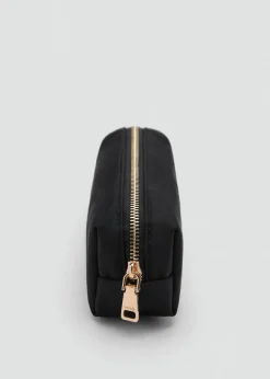 MANGO Galanteria Skórzana*Mała kosmetyczka z nylonu na zamek