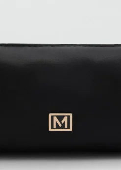 MANGO Galanteria Skórzana*Mała kosmetyczka z nylonu na zamek