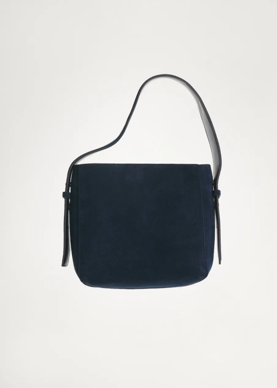 MANGO Torebki|Akcesoria Skórzane*Mała torba shopper z dwoiny