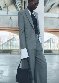 MANGO Torebki|Akcesoria Skórzane*Mała torba shopper z dwoiny