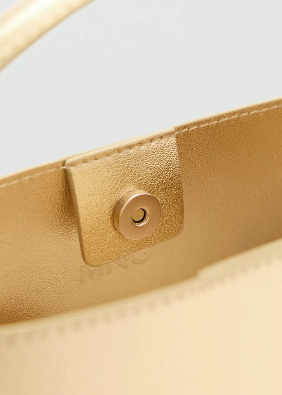 MANGO Torebki*Mała torebka shopper w metalicznym kolorze