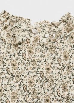 MANGO Koszule I Bluzki*Marszczona bluzka z kwiatowym wzorem