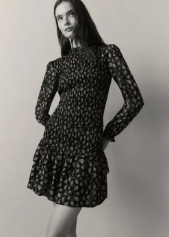 MANGO Koszule I Bluzki*Marszczona bluzka z kwiatowym wzorem