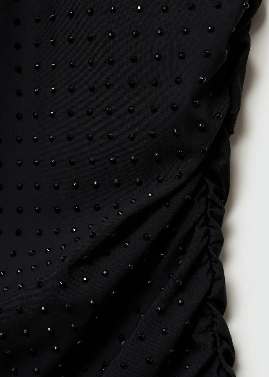 MANGO Topy*Marszczone body ze strasem