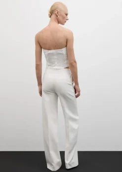 MANGO Topy*Marszczony top w duże kwiaty