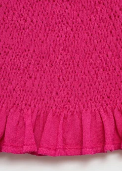 MANGO Topy*Marszczony top z falbanką