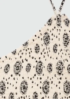 MANGO Koszule I Bluzki*Marszczony top ze wzorem