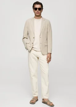 MANGO Marynarki*Marynarka bawełniana slim fit z teksturą