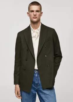 MANGO Marynarki*Marynarka dwurzędowa slim fit w jodełkę