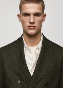 MANGO Marynarki*Marynarka dwurzędowa slim fit w jodełkę