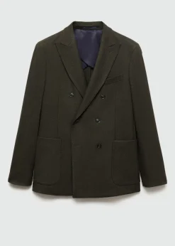 MANGO Marynarki*Marynarka dwurzędowa slim fit w jodełkę