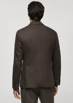 MANGO Marynarki|Marynarki*Marynarka dwurzędowa z flaneli z wełny dziewiczej