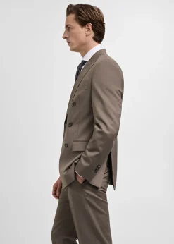 MANGO Marynarki|Marynarki*Marynarka garniturowa dwurzędowa z 100% wełny w jodełkę