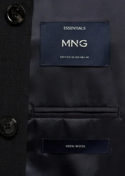 MANGO Marynarki|Marynarki*Marynarka garniturowa slim fit z 100% wełny dziewiczej