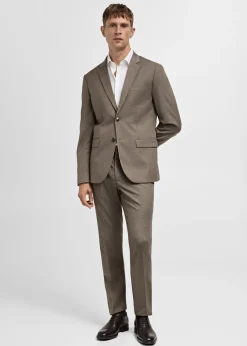 MANGO Marynarki|Marynarki*Marynarka garniturowa super slim fit z teksturą w jodełkę