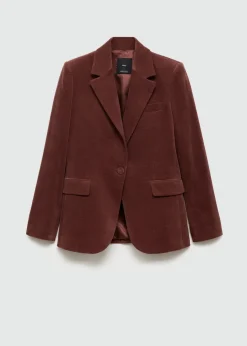 MANGO Kurtki|Marynarki*Marynarka garniturowa z aksamitu