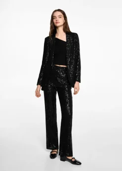 MANGO Płaszcze I Kurtki*Marynarka garniturowa z cekinami