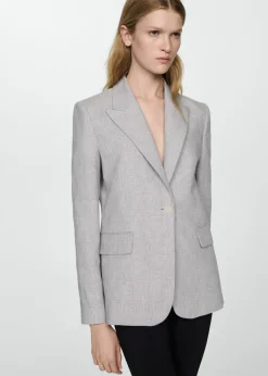 MANGO Marynarki*Marynarka lniana w pepitkę