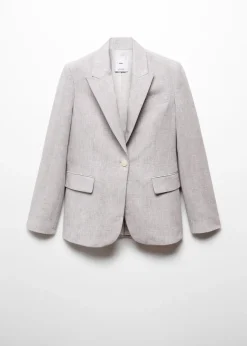 MANGO Marynarki*Marynarka lniana w pepitkę