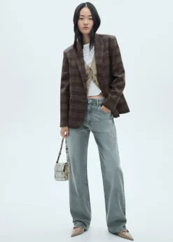 MANGO Kurtki|Marynarki*Marynarka o prostym kroju w kratę