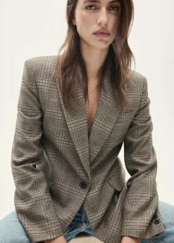 MANGO Marynarki*Marynarka o prostym kroju w kratę