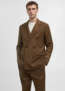 MANGO Marynarki|Marynarki*Marynarka od garnituru slim fit kopertowa z guzikami