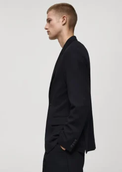 MANGO Marynarki|Marynarki*Marynarka slim fit z bawełny z drobną fakturą