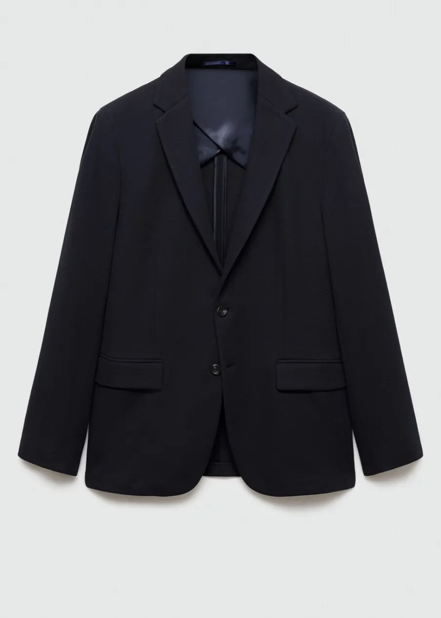 MANGO Marynarki|Marynarki*Marynarka slim fit z bawełny z drobną fakturą