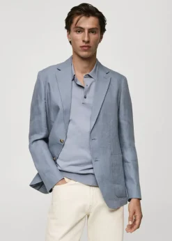 MANGO Marynarki*Marynarka slim fit z lnu 100%