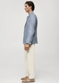 MANGO Marynarki*Marynarka slim fit z lnu 100%