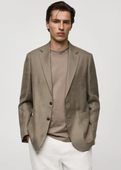 MANGO Marynarki*Marynarka slim fit z lnu 100%