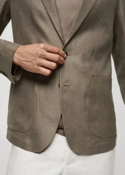 MANGO Marynarki*Marynarka slim fit z lnu 100%