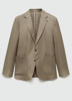 MANGO Marynarki*Marynarka slim fit z lnu 100%